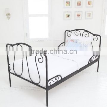 OEM Modern Style Cheap Metal Single Bed with KD structure and powder coating for Home or Hotel Use