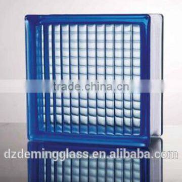 parallel blue Glass Bricks China supplier in flat shape