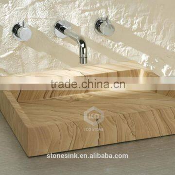 2015 simple design marble stone bathroom vanity
