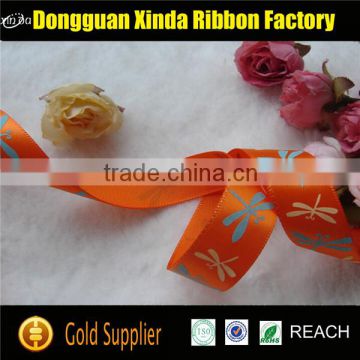 Factory Direct Custom Logo Coloful Dragonfly Printed Ribbon