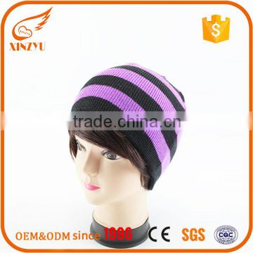 Winter casual cotton 100 acrylic with custom label slouch beanie