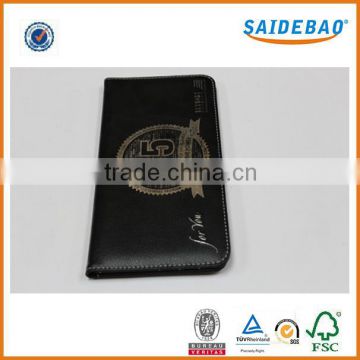 Dongguan factory direct custom leather passport holder with Multi-function pocket and Customized Logo