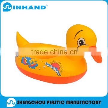 Hot Sale Inflatable Baby Water Toys Swim Pool Kids Floating Yellow Duck Rider Seat
