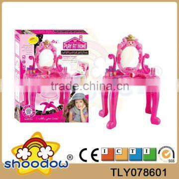 Cartoon Pink Arabic Intelligent Pretend Dresser Toilet Table Toy For Girl