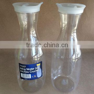 Plastic juice jug with lid 1.7 L clear color TG20503A