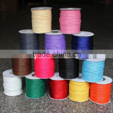 Factory Wholesale Multicolor Korea style jewelry wax cotton cord strings in rolls 1.0mm 1.5mm 2mm