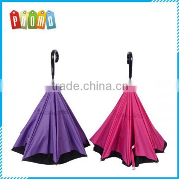 Hotsale OEM 23" Double Layer Windproof Inverted Umbrella