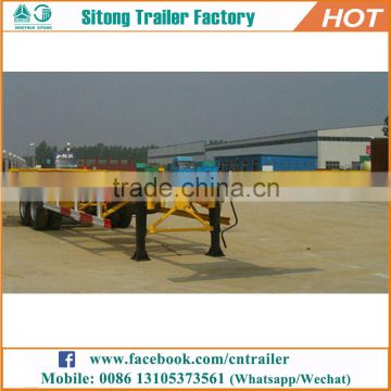 Factory price 20ft & 40ft skel trailer customized container transport semi trailer