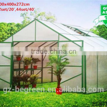 professional multi span flat pack film garden greenhouse