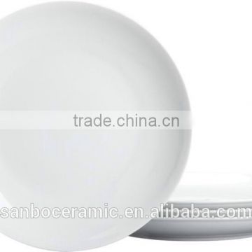 Ceramic Cheap White Porcelain Dessert Plates, White Round Dishes