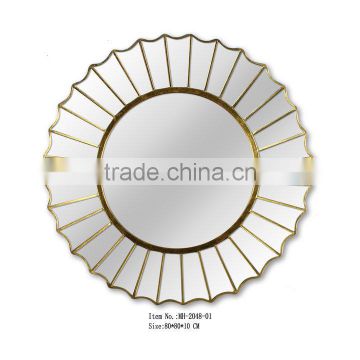 MH-2048-01 Iron round shaped decorative mirror for hotel project