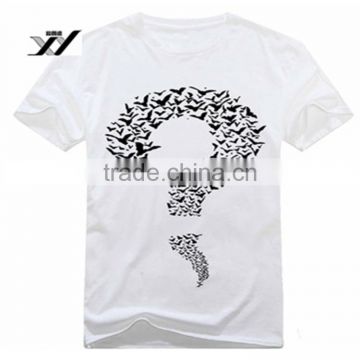 Fashion man t-shirt, cotton custom printed short sleeve t-shirts