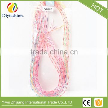 PVC8812 DIY Knit Plastic scoubidous twisted PVC Strings color under crystal Scoubidous for Kids
