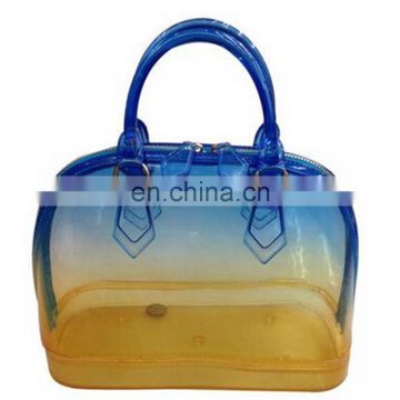 Women Candy Shiny Color Tote Design PVC Shopping Bag
