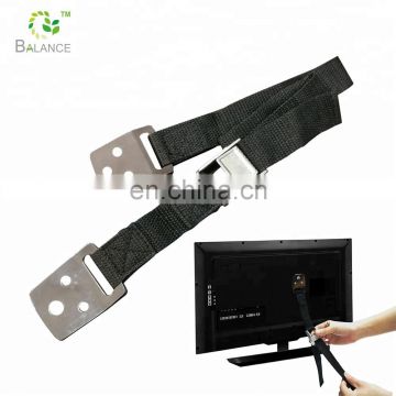 Adjustable TV and furniture anti-tip strap