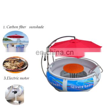 BBQ party water boat for 6 people /Dubai electric bbq donut boat
