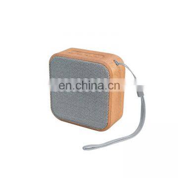 wooden portable mini bluetooth wireless music speaker waterproof subwoofer with tf usb mp3 player