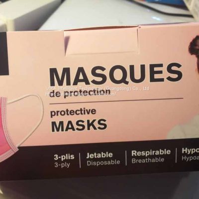 Multiple Colors Protective Face Mask Effective resistance to droplets