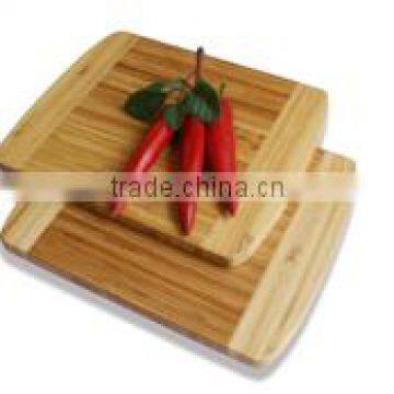 Natural and Carbonized Bamboo Cutting Board