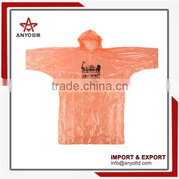 Hot sale top quality best price bulk rain poncho with sleeves