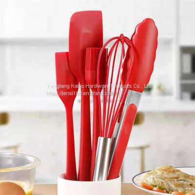 Baking tool integrated silicone spatula sweeper set