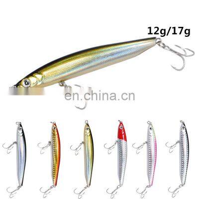 75mm 12g Artificial Hard Bait Pesca Fishing tackle  Topwater Floating Bass Pencil Crankbait For Sea Fishing plastic Fishing Lure