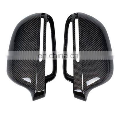 carbon fiber mirror cover for Audi A4/S4/A5/S5 B8 with Side Assist Hole replacement style Universal Edition 2008-2011