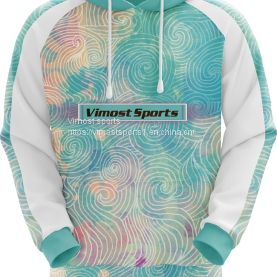 Customized Sublimation Hoodie of Blue and White Colors