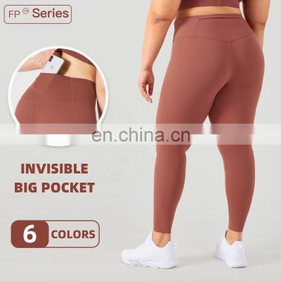 Gym Leggings High Waist Yoga Pants With Pocket Plus Size Compression Women Tights