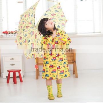 Custom Transparent EVA Kid Raincoat Poncho For Toddlers
