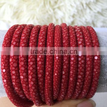 4MM/5MM/6MM Round Flat Genuine high polished From Thailand Stingray leather cord