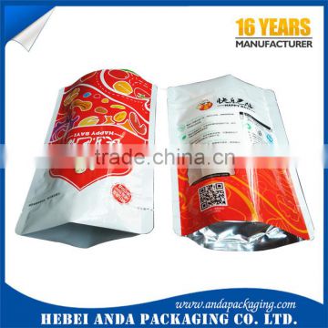 Food grade food packaging zip lock bag/Anda packaging print zipper pouch