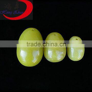 Natural Olive Jade Eggs Shaped Stones