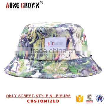 Custom print pattern american bucket hat