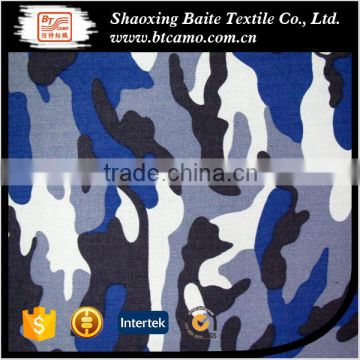 100% cotton navy ocean blue camouflage military fabric