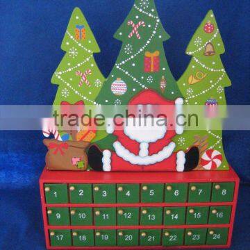 wooden christmas calendar box