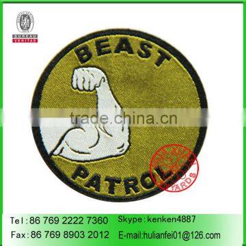 New design round woven patch, item WP139