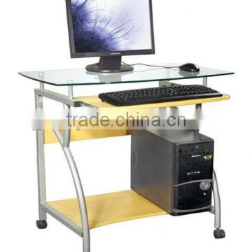 SQ-3009B simple fashion clear tempered glass student desk