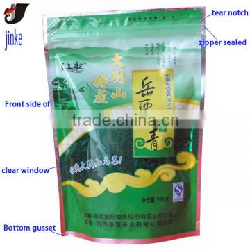 Plastic Stand Up Green Tea Bag