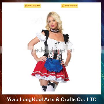 Wholesale high quality adult oktoberfest costume masquerade sexy maid costume