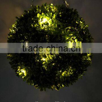 2016 direct manufacture artificial boxwood ball led light ball