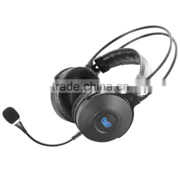 2.0 channel USB headset with vibrator, USB headphone with 3.5mm RCA USB connector for multi use