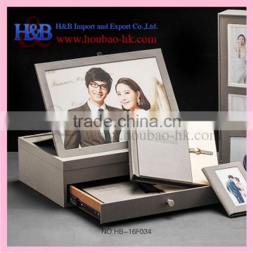 Alibaba China hot sale leather album cover with suitcase made in china