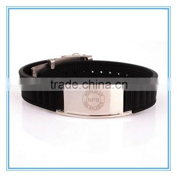 Noproblem P035 stainless steel germanium paracord hygienic infinity wristband bracelet wholesale