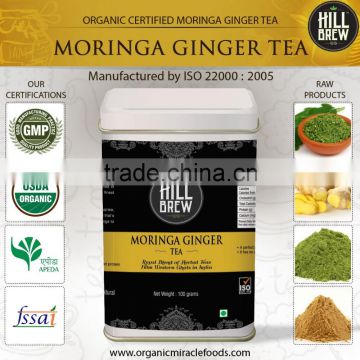 100% Natural Moringa Oleifera Ginger Tea manufacturer