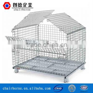 customized folding steel warehouse cages with high quality