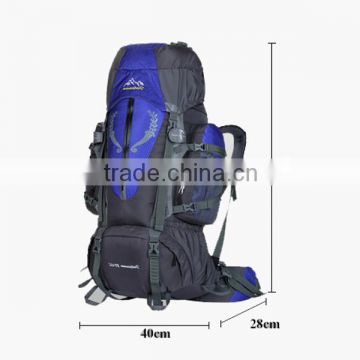 large capacity blue mountain backpack with custom logo