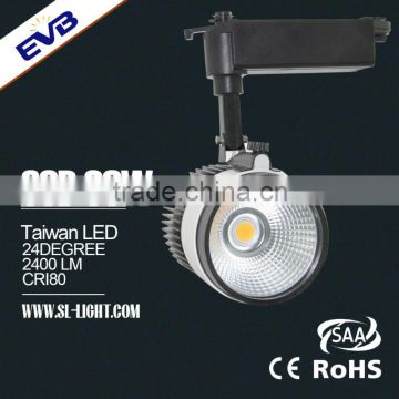 CE ROHS approval aluminum housing high quality 30w cob led track light sz