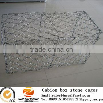 ASTM standard China manufacturer sales 1mx1mx1m hot dip galvanized steel wire woven gabion boxes stone cages