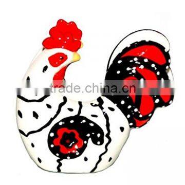 Personalized Handmade Color Glazed Decorative Handpainted Rooster Napkin Holder